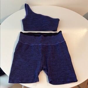One-Shoulder Purple Activewear Set